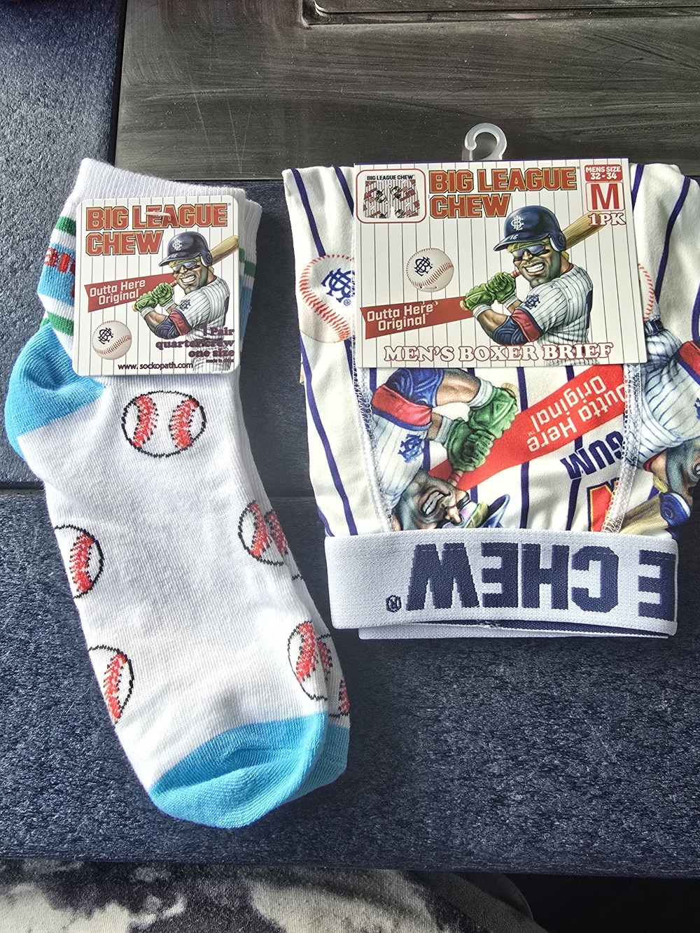 ⚾ Big League Chew Bundle NWT Socks + Men’s Boxer Briefs Size M 🍬